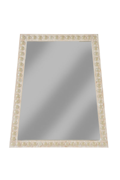 Trapezoid Mirror - Whitewash